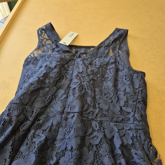 BB Dakota Elegant Navy Lace Dress - Picture 9 of 9